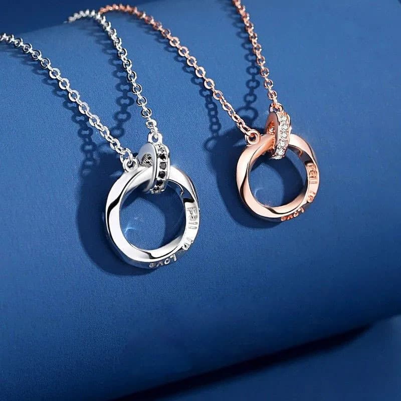 ゴールドアクセサリー レディース リング風モチーフ ペンダントネックレス