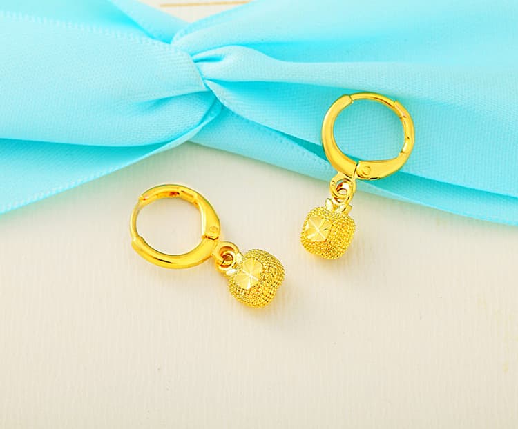 ゴールドアクセサリー レディース 小ぶりフープピアス