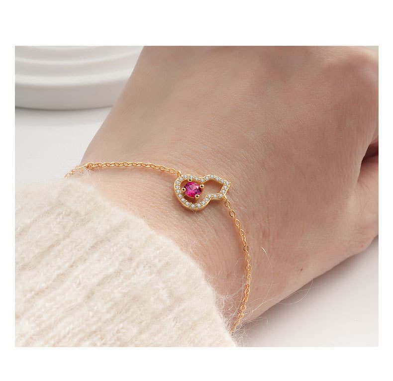 ゴールドアクセサリー レディース 煌めきハート ネックレス＆ブレスレット セット