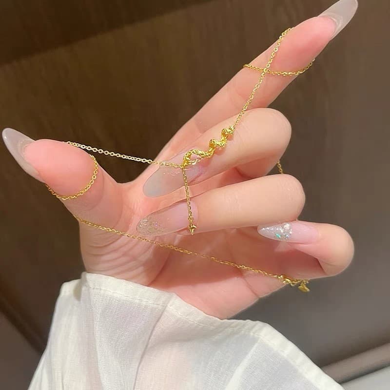 ゴールドアクセサリー レディース 蛇モチーフ ネックレス シンプル