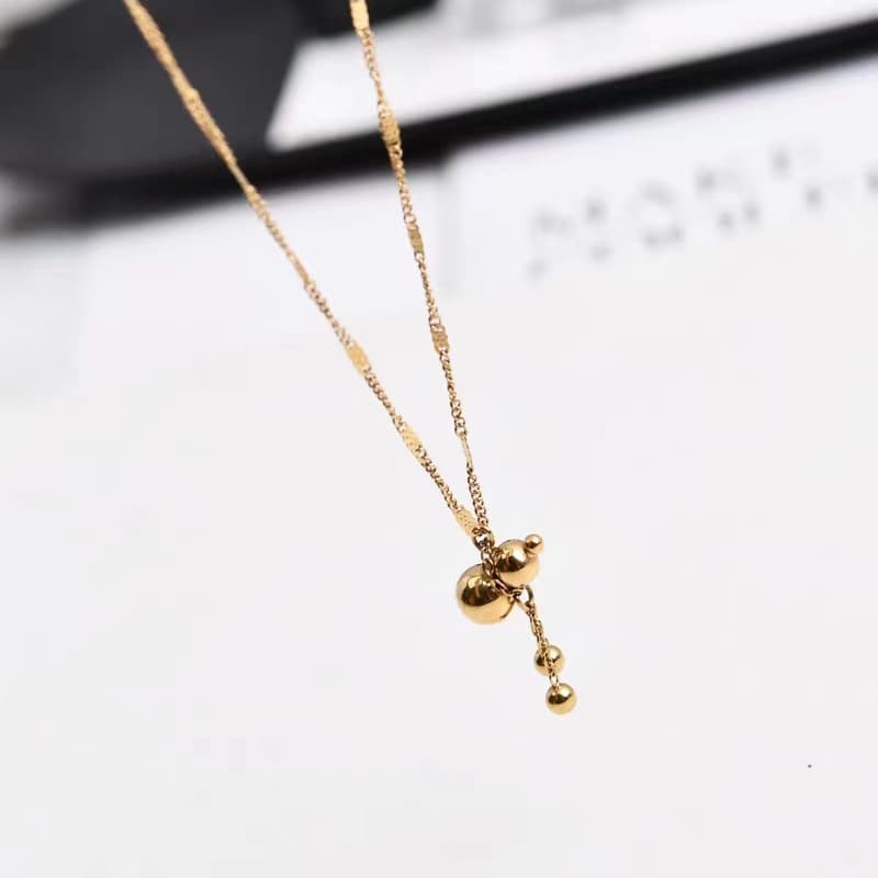 ゴールドアクセサリー レディース 瓢箪デザイン ネックレス