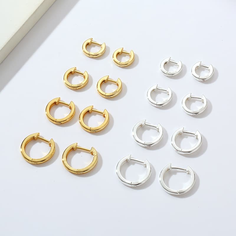 ゴールドアクセサリー レディース シンプル フープ ピアス