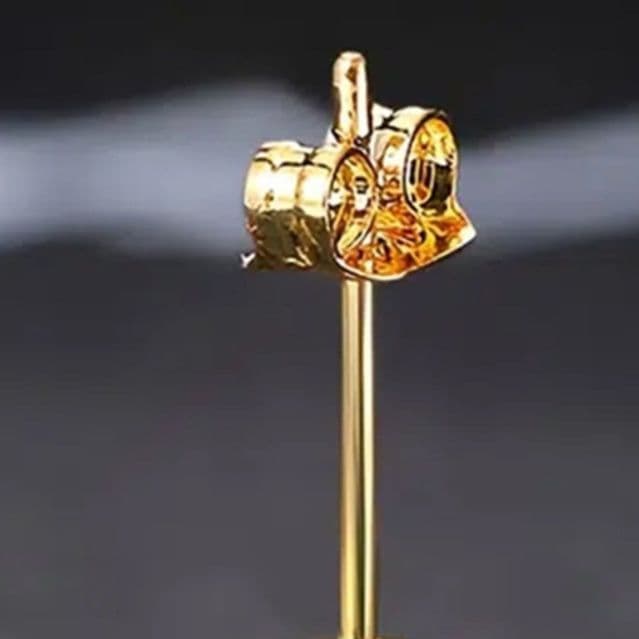 ゴールドアクセサリー レディース 煌めき円形ジルコニアピアス