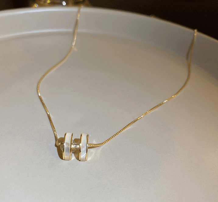 ゴールドアクセサリー レディース シンプル リング ネックレス