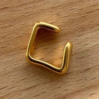 ゴールドアクセサリー イヤーカフ シンプル幾何学イヤーカフ