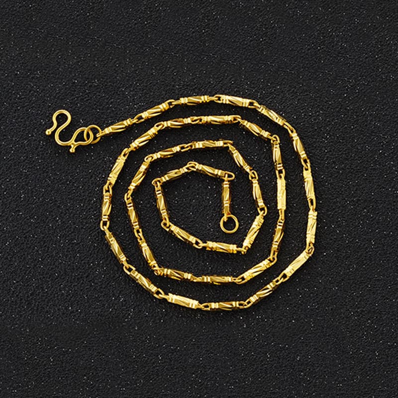 ゴールドアクセサリー メンズ 洗練デザイン幾何学チェーンネックレス
