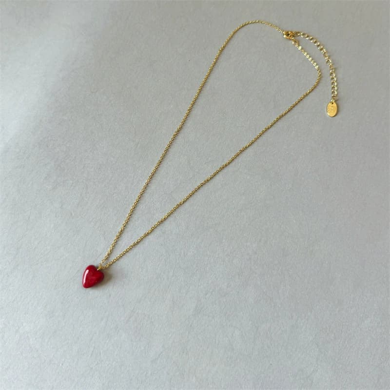 ゴールドアクセサリー レディース ハート ネックレス