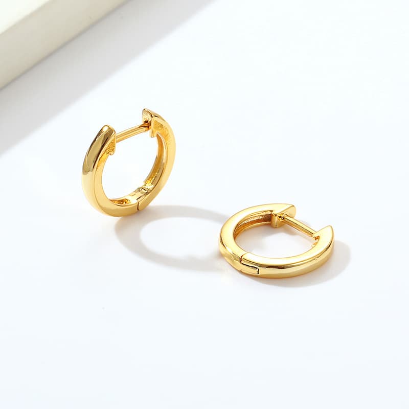 ゴールドアクセサリー レディース シンプル フープ ピアス