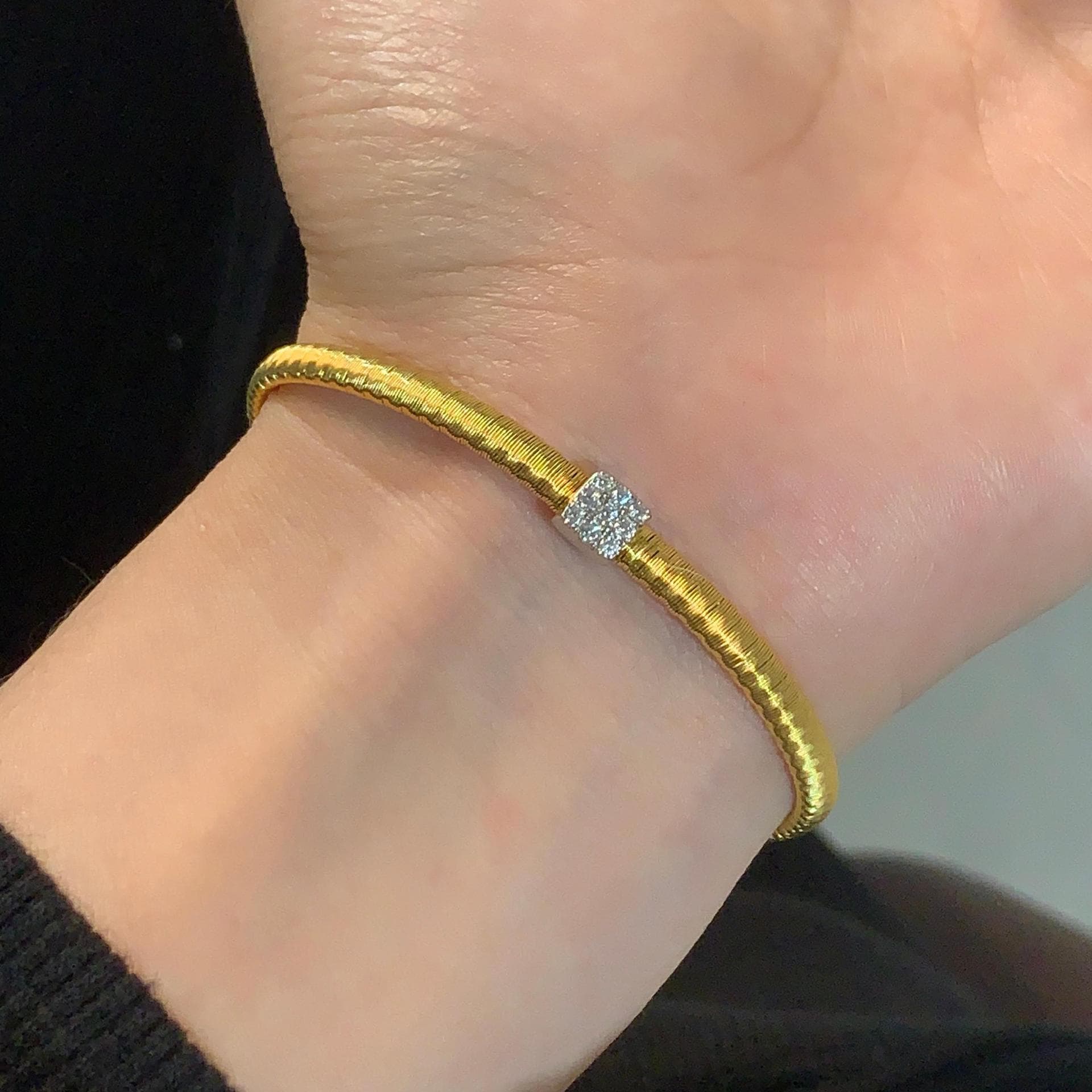 ゴールドアクセサリー レディース 小粒きらめきブレスレット